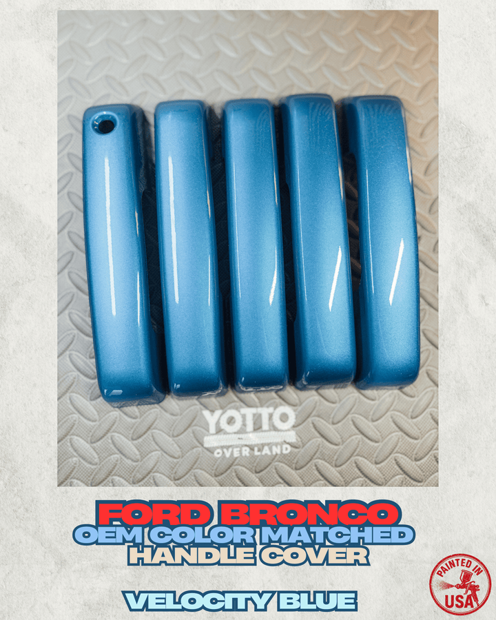 Ford Bronco Painted Handle Covers With Smart Entry *Seamless Fitment | Velocity Blue-E7 | 4 Door | |