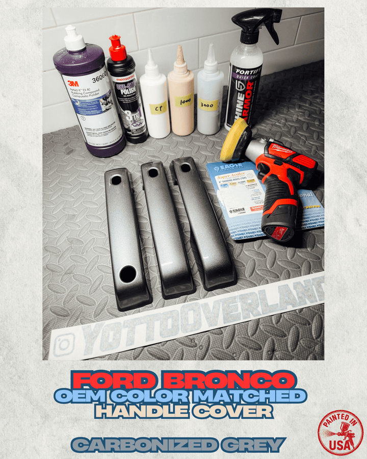 Ford Bronco Painted Handle Covers With Smart Entry *Seamless Fitment | Carbonized Grey Metallic - M7 - In Stock | 4 Door | |