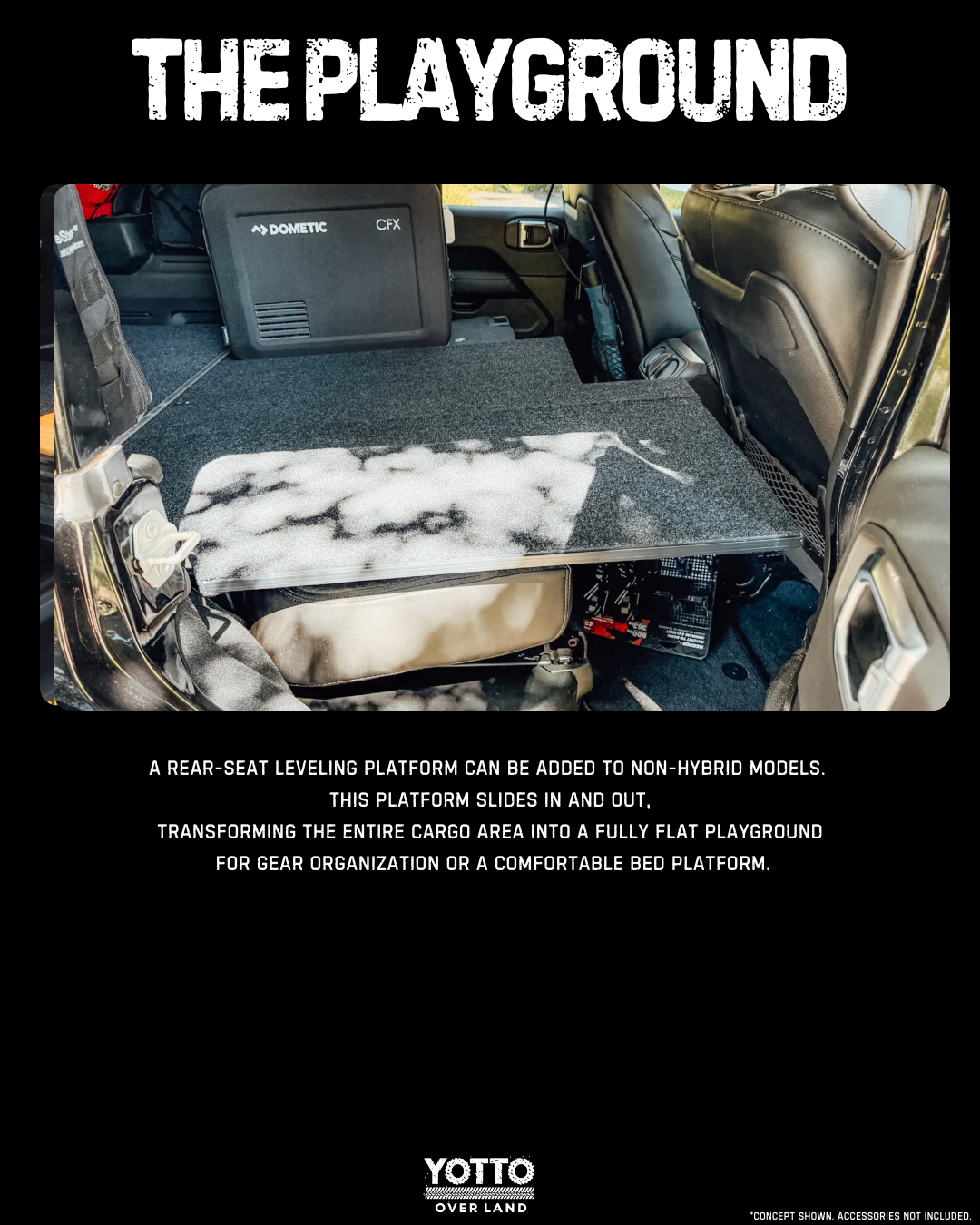Heavy Duty Versatile Drawer System for Jeep Wrangler JL w/ Slide-Out Bamboo Table & Fridge Mount