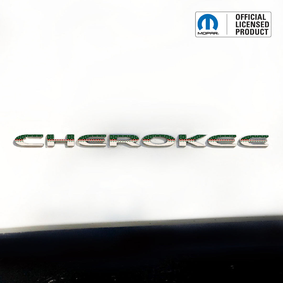 Winter Collection // CHEROKEE Door Emblem Overlay Decal Set // Fits 2014–2025 Jeep Cherokee