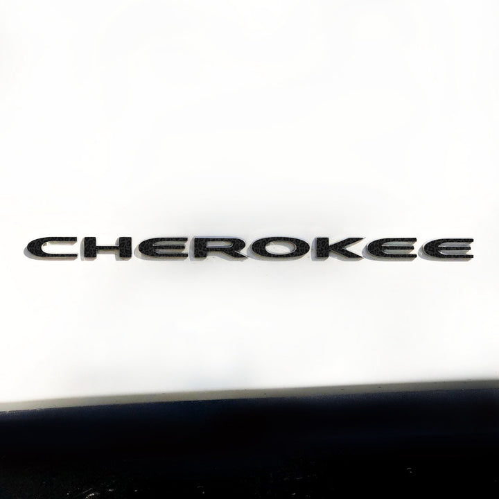 CHEROKEE Door Emblem Overlay Decals – Animal Print Designs | Fits 2014–2025 Jeep Cherokee (Excludes Select Trims)