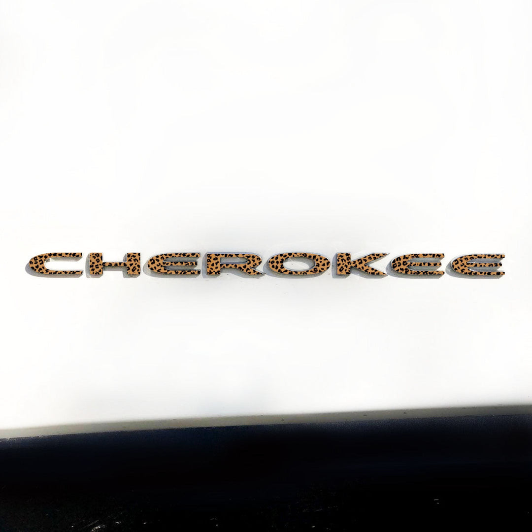 CHEROKEE Door Emblem Overlay Decal Set | Fits 2014–2025 Jeep Cherokee