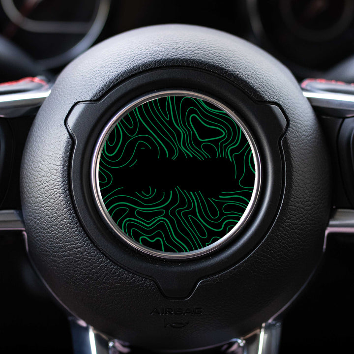 Topographical Map Print Steering Wheel Decal for Jeep