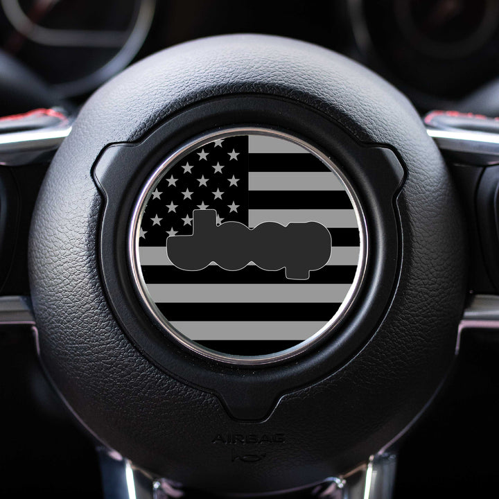 American Flag Steering Wheel Decal for Jeep