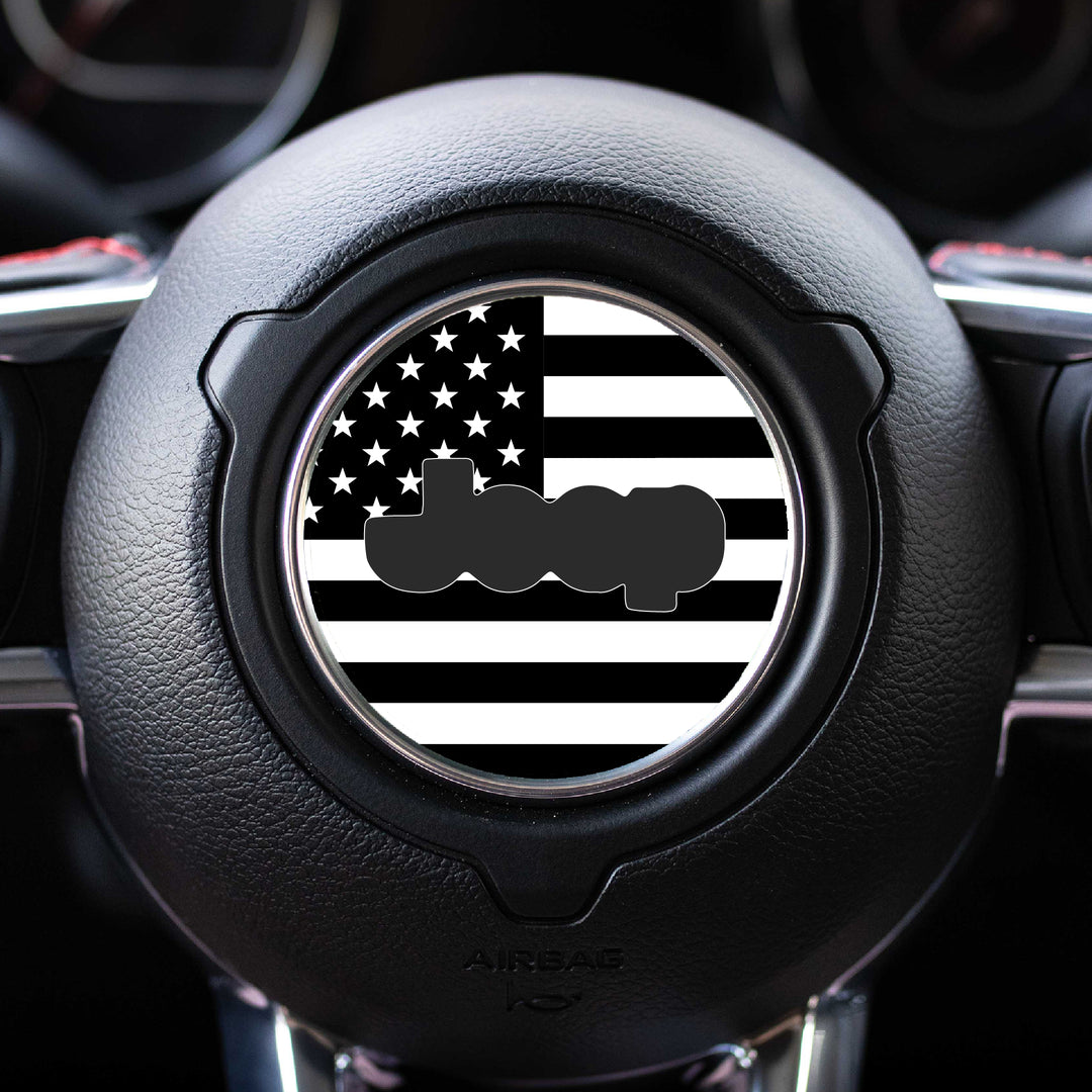 American Flag Steering Wheel Decal for Jeep