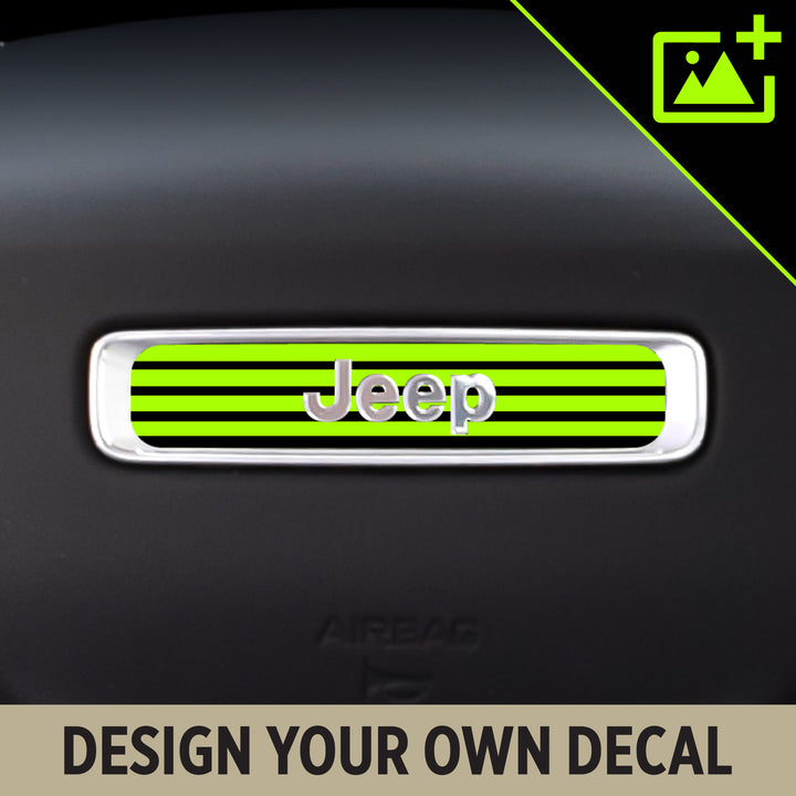 Design Your Own Steering Wheel Rectangle Decal for Jeep Vehicles