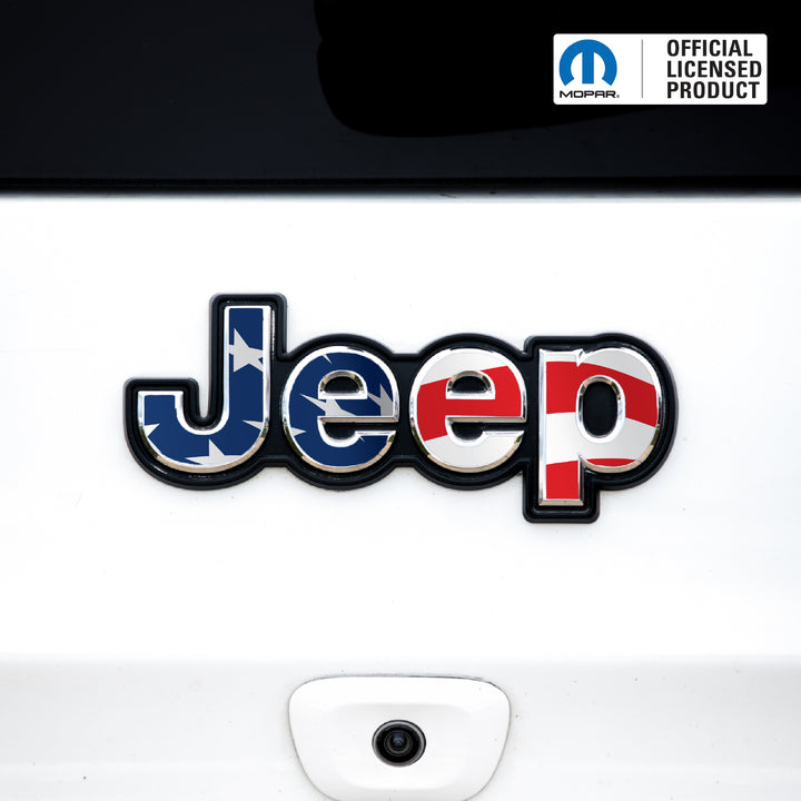 JEEP Emblem Overlay Decals – Solid Colors | Fits Grand Cherokee, Cherokee, Compass, Renegade, Liberty & Patriot