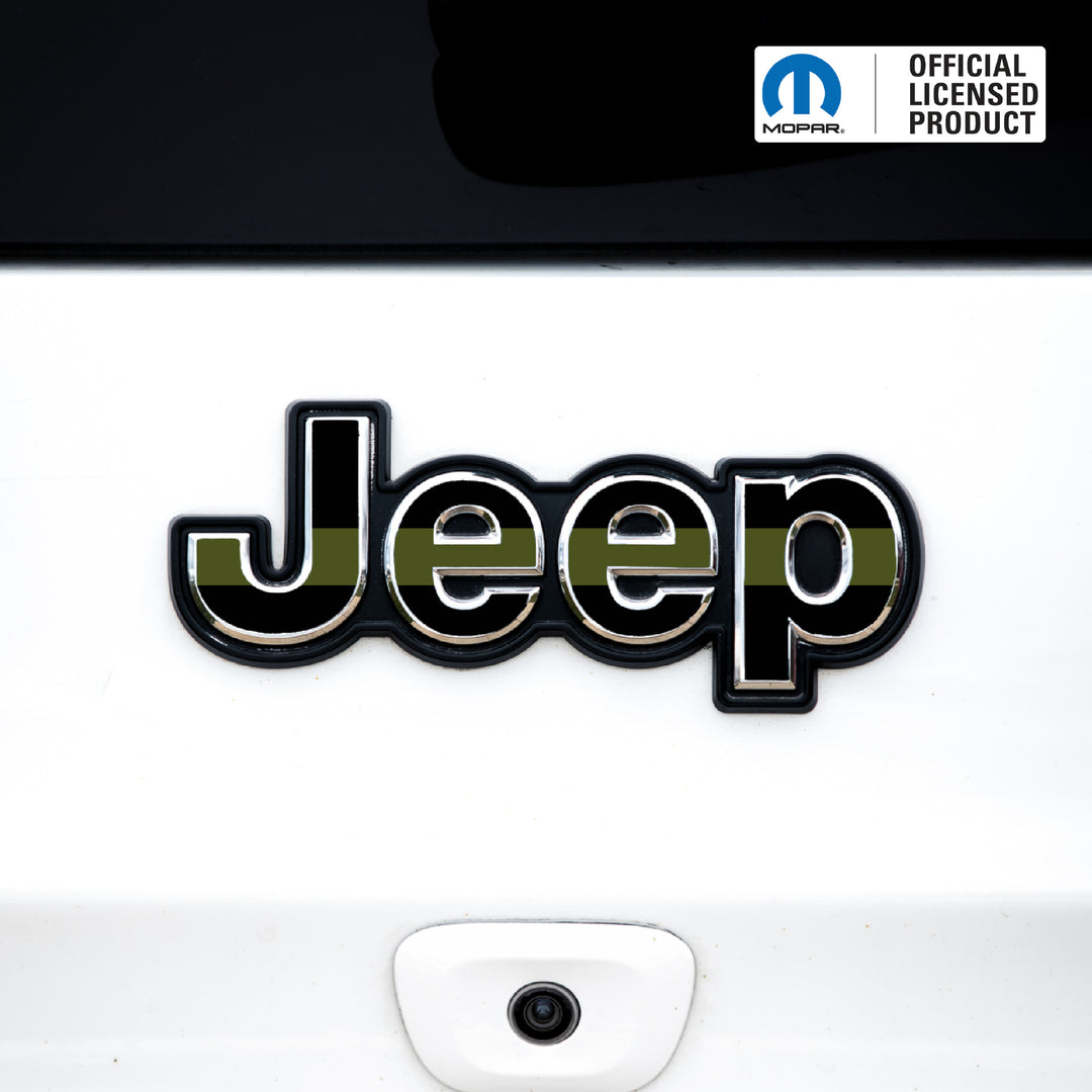 JEEP Emblem Overlay Decals – Solid Colors | Fits Grand Cherokee, Cherokee, Compass, Renegade, Liberty & Patriot