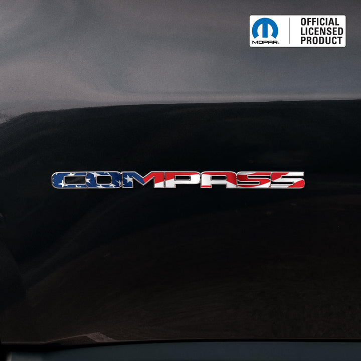 COMPASS Door Emblem Overlay Decal Set | Fits 2011+ Jeep Compass