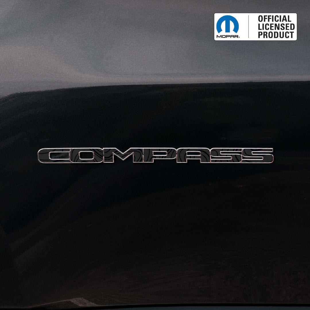 COMPASS Door Emblem Overlay Decal Set | Fits 2011+ Jeep Compass