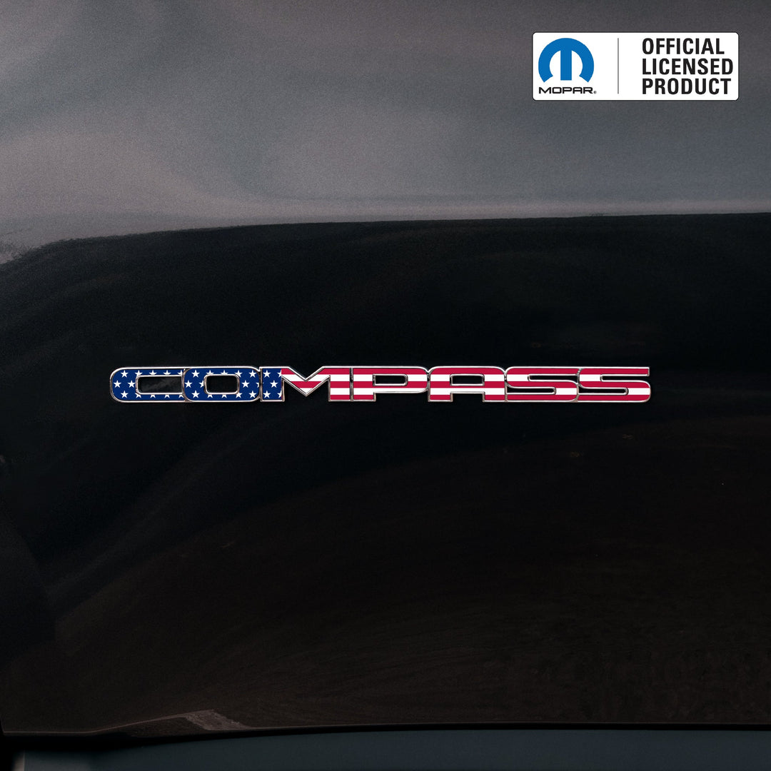 COMPASS Door Emblem Overlay Decal Set | Fits 2011+ Jeep Compass