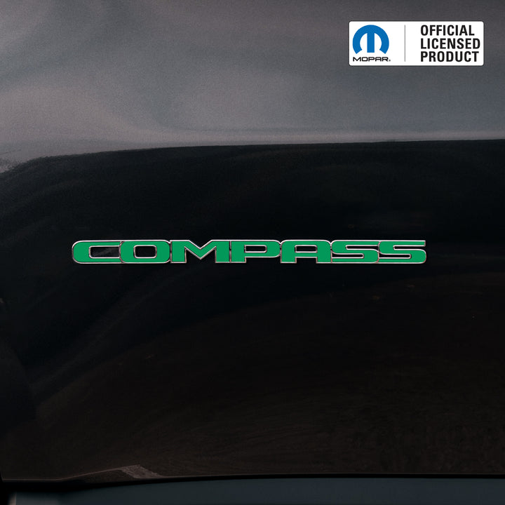 COMPASS Door Emblem Overlay Decals – Solid Colors | Fits 2011–2025 Jeep Compass