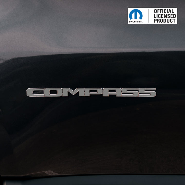 COMPASS Door Emblem Overlay Decals – Solid Colors | Fits 2011–2025 Jeep Compass
