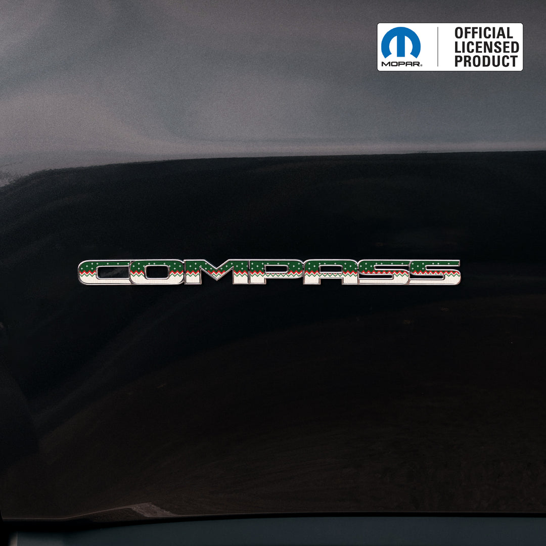 Winter Collection // COMPASS Door Emblem Overlay Decal Set // Fits 2011+ Jeep Compass
