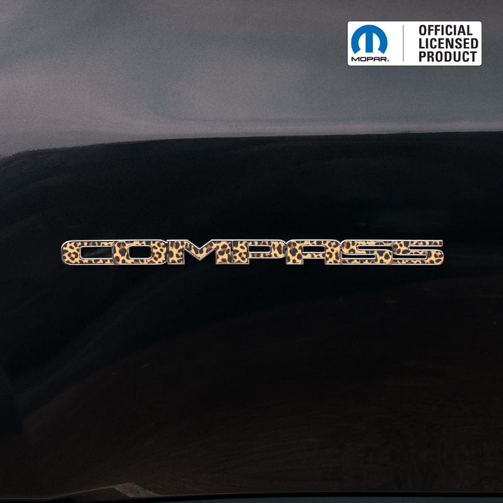 COMPASS Door Emblem Overlay Decals – Animal Print Designs | Fits 2011–2025 Jeep Compass