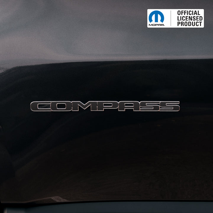 COMPASS Door Emblem Overlay Decals – Solid Colors | Fits 2011–2025 Jeep Compass