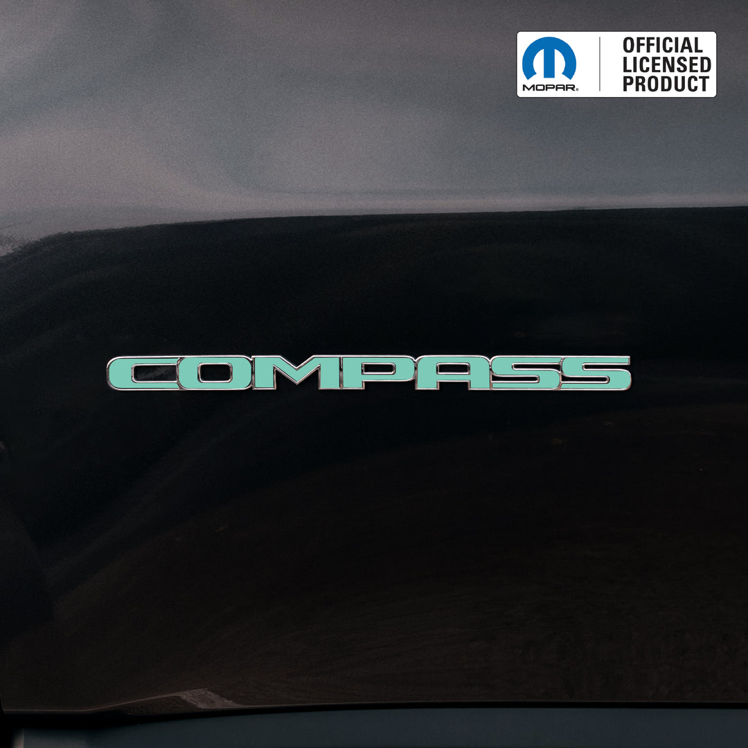 COMPASS Door Emblem Overlay Decals – Solid Colors | Fits 2011–2025 Jeep Compass