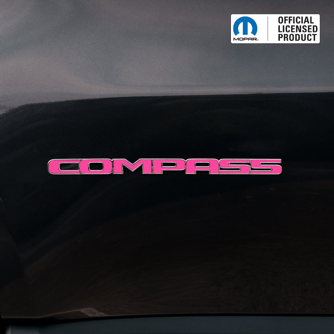 COMPASS Door Emblem Overlay Decals – Solid Colors | Fits 2011–2025 Jeep Compass