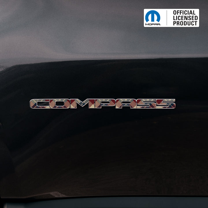 Winter Collection // COMPASS Door Emblem Overlay Decal Set // Fits 2011+ Jeep Compass