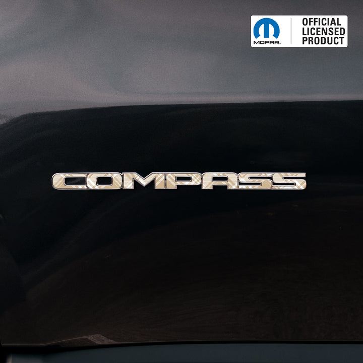 Winter Collection // COMPASS Door Emblem Overlay Decal Set // Fits 2011+ Jeep Compass