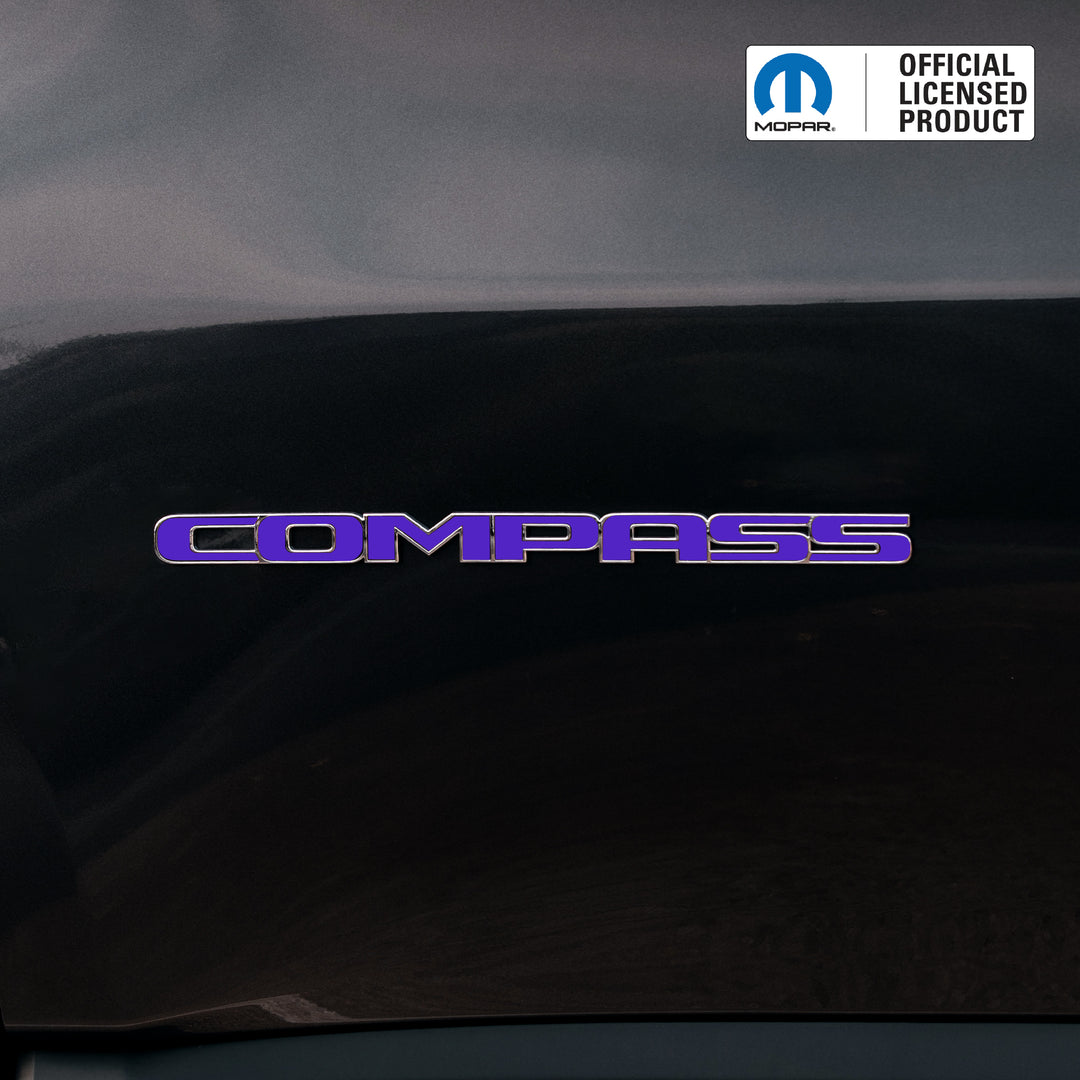 COMPASS Door Emblem Overlay Decals – Solid Colors | Fits 2011–2025 Jeep Compass