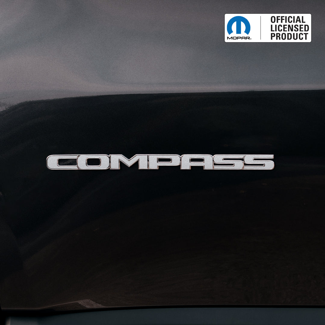 COMPASS Door Emblem Overlay Decals – Solid Colors | Fits 2011–2025 Jeep Compass