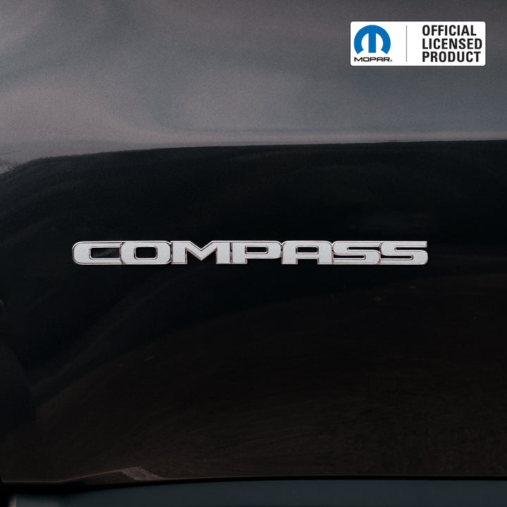 COMPASS Door Emblem Overlay Decals – Solid Colors | Fits 2011–2025 Jeep Compass