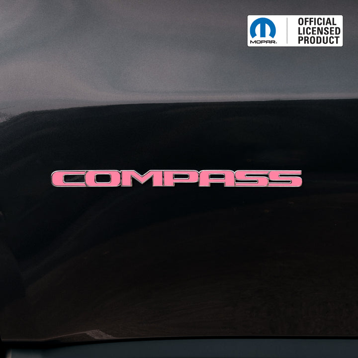 COMPASS Door Emblem Overlay Decals – Solid Colors | Fits 2011–2025 Jeep Compass
