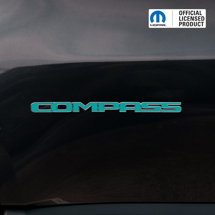 COMPASS Door Emblem Overlay Decals – Solid Colors | Fits 2011–2025 Jeep Compass