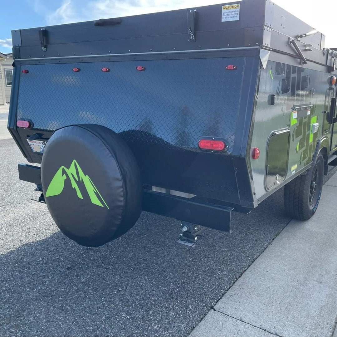 Mountain Silhouette Spare Tire Cover for RV, Camper, Motorcoach, Jeep, Bronco, Vans, Trailers, & More