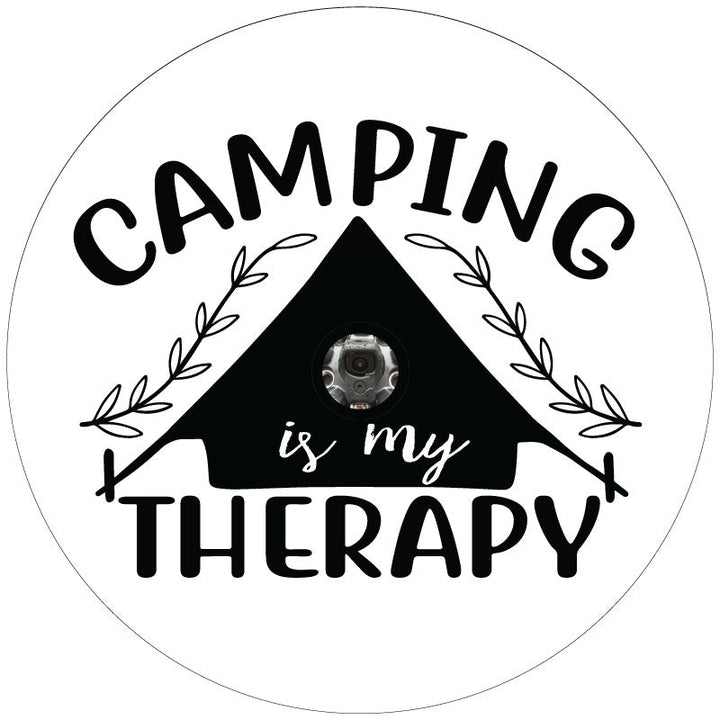 Camping Is My Therapy - Spare Tire Cover for RV, Campers, Trailers, Jeep, Bronco