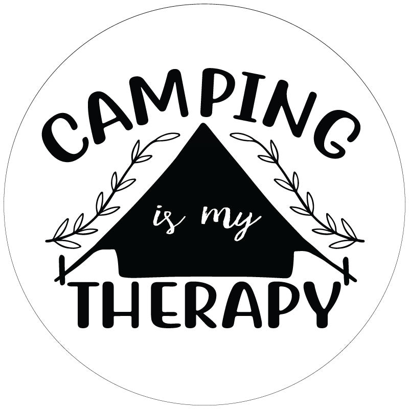 Camping Is My Therapy - Spare Tire Cover for RV, Campers, Trailers, Jeep, Bronco