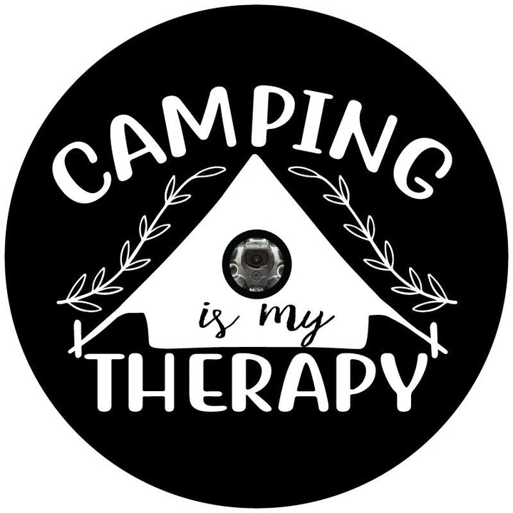 Camping Is My Therapy - Spare Tire Cover for RV, Campers, Trailers, Jeep, Bronco