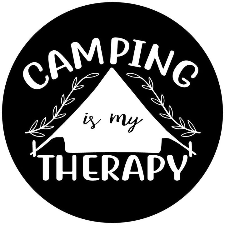 Camping Is My Therapy - Spare Tire Cover for RV, Campers, Trailers, Jeep, Bronco