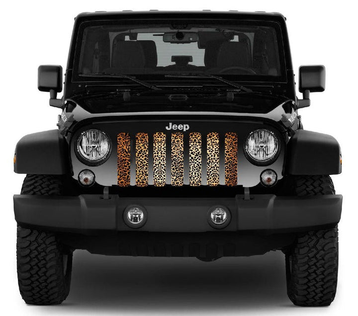 Cheetah Print Jeep Grille Insert