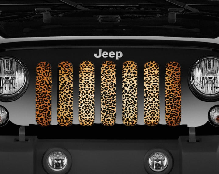 Cheetah Print Jeep Grille Insert