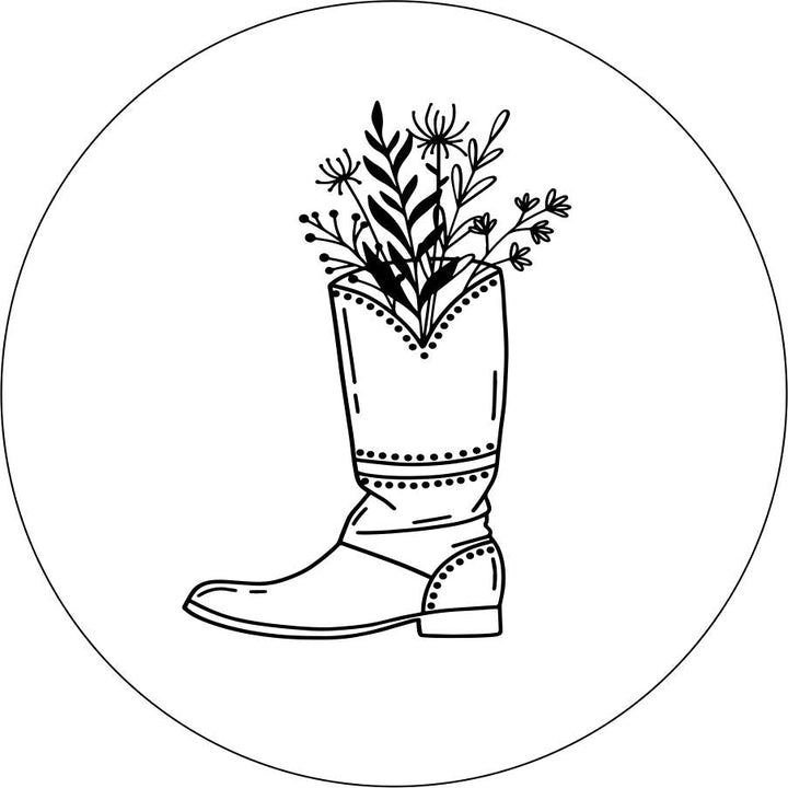 Cowgirl Boot with Flowers