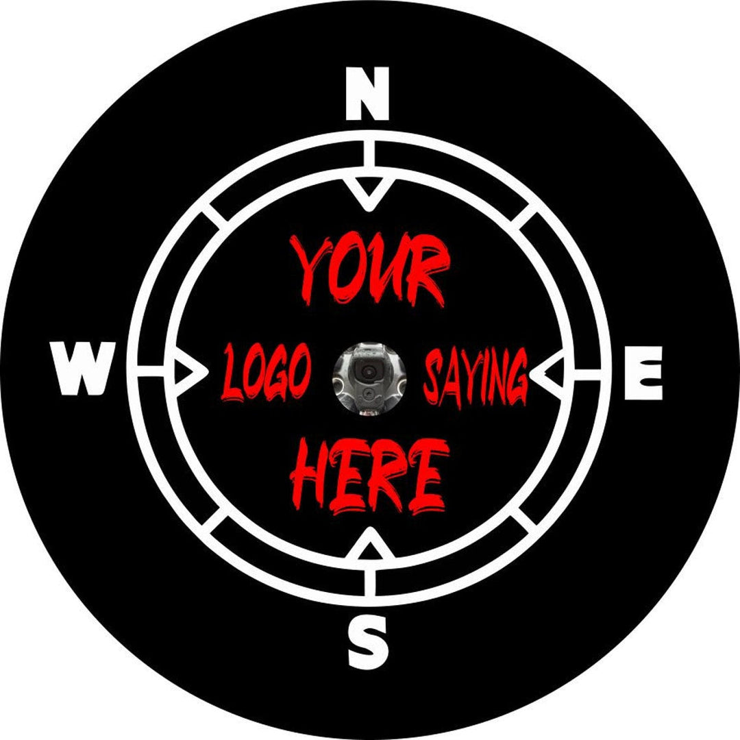 Compass With Your Saying or Logo Custom Spare Tire Cover