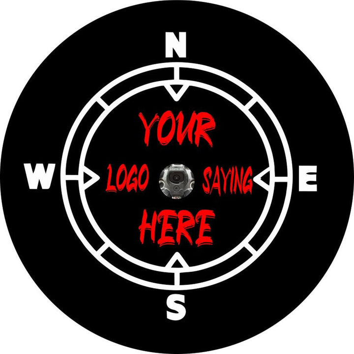 Compass With Your Saying or Logo Custom Spare Tire Cover