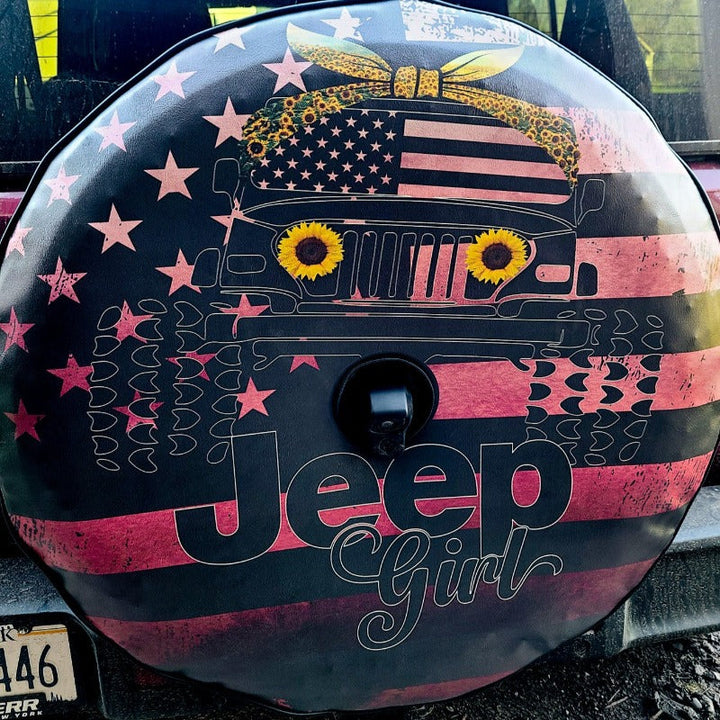 Custom Spare Tire Cover for Jeep, RV, Bronco Camper, Trailer, & More