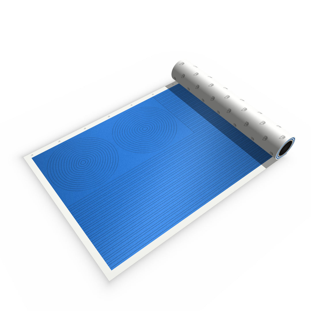 DIY Topo Kit in Metallic Blue - topographic vinyl lines and rings sheet