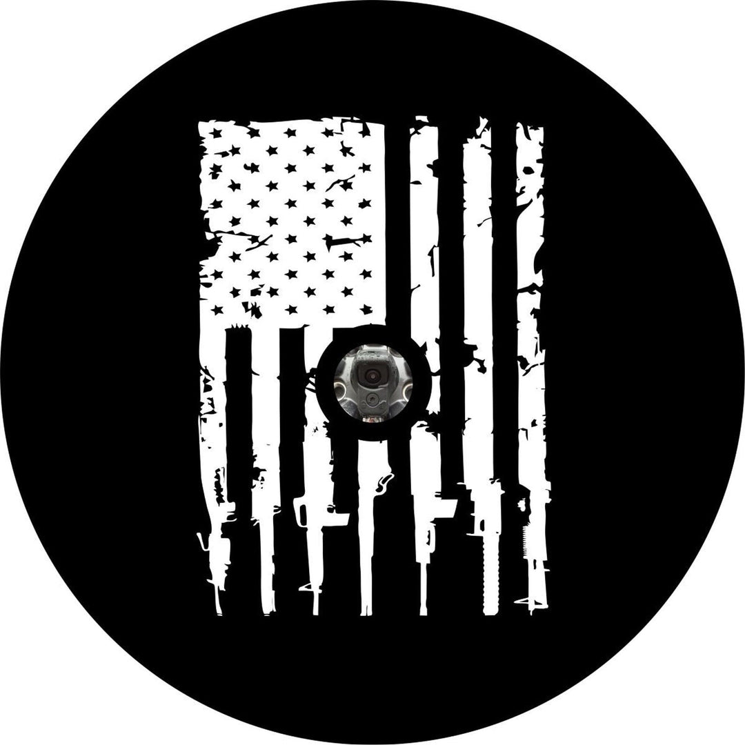 Distressed American Flag + Guns Design (ANY COLOR)