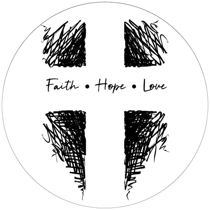 Faith Hope Love Christian Religious Cross Spare Tire Cover