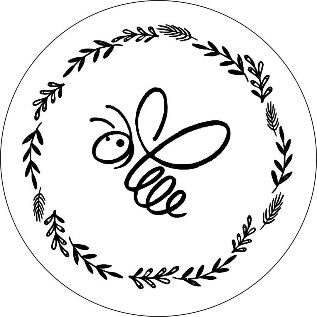 Floral Honey Bee Spare Tire Cover - Precision Fit for Jeep, Bronco, Campers, RV, & More