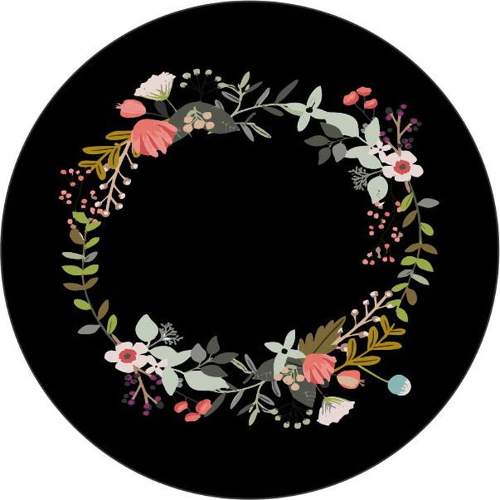 Floral Wreath Spare Tire Cover