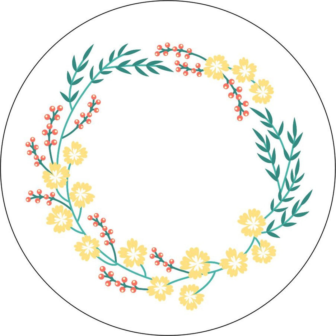 Floral Wreath Colored