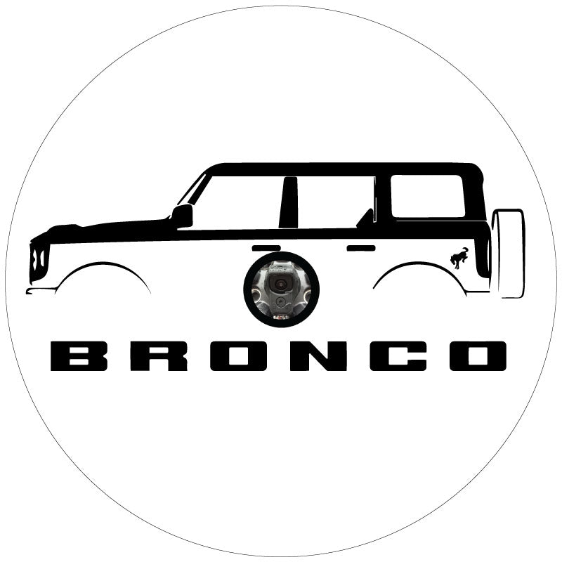 Ford Bronco Silhouette - Custom Spare Tire Cover Design for Broncos