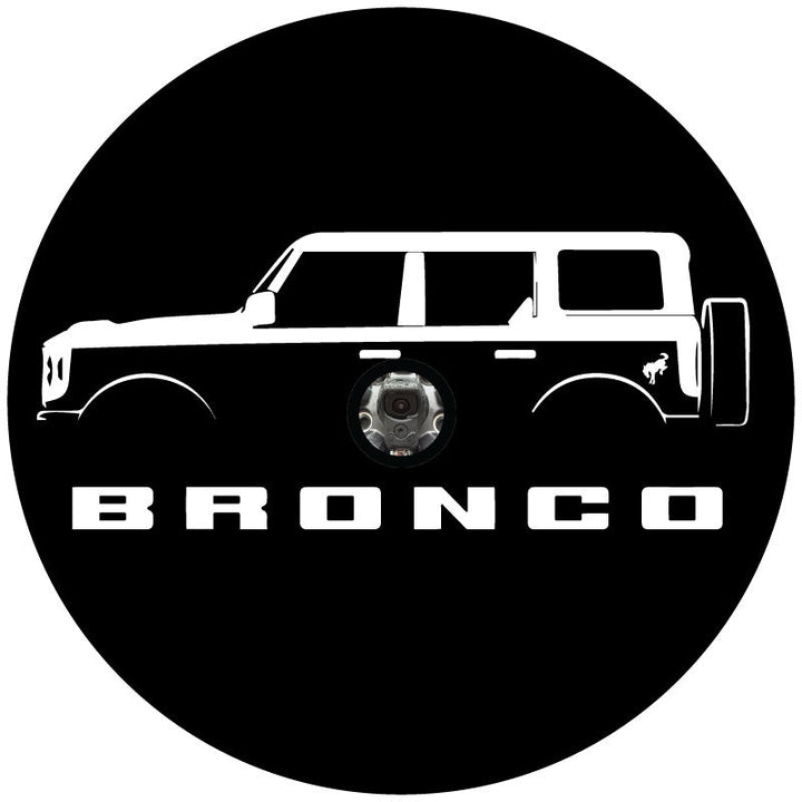 Ford Bronco Silhouette - Custom Spare Tire Cover Design for Broncos