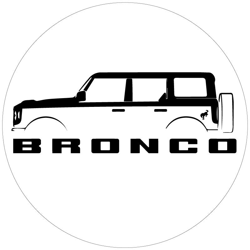 Ford Bronco Silhouette - Custom Spare Tire Cover Design for Broncos