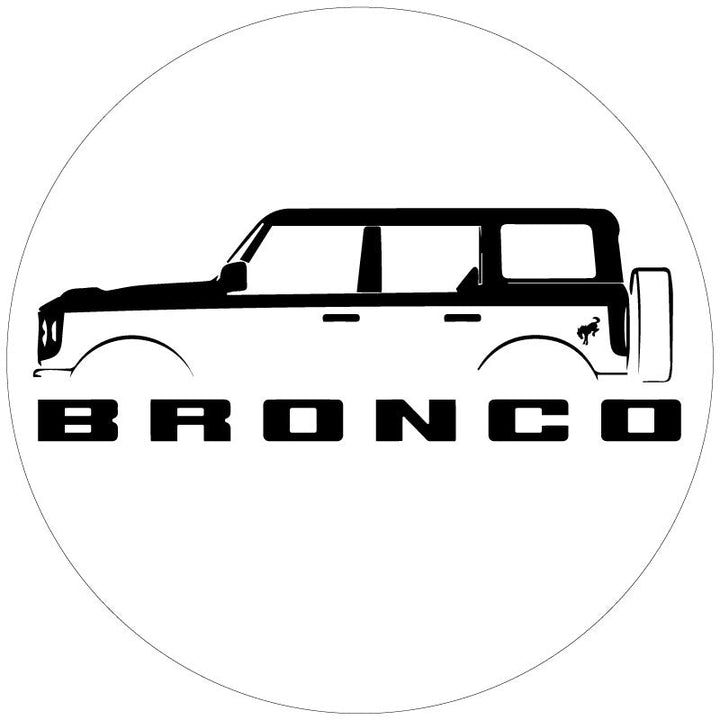 Ford Bronco Silhouette - Custom Spare Tire Cover Design for Broncos